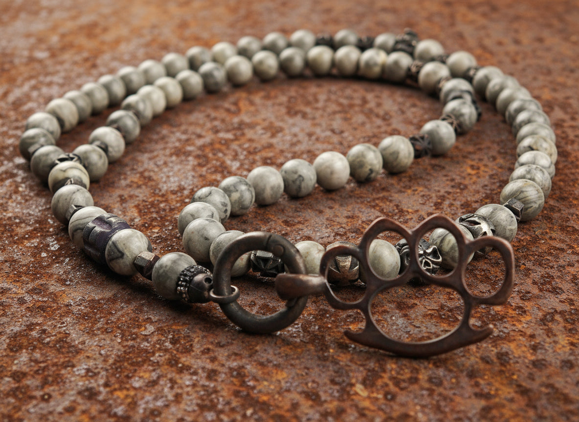 Rosty Grey Hound - Rosenkranz Kette, handmade