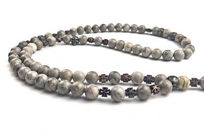 Rosty Grey Hound - Rosenkranz Kette, handmade
